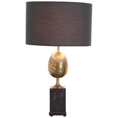 Black Marble and Brass Table Lamp 2