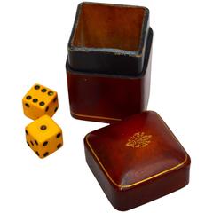 Bakelite Dice with Leather Box