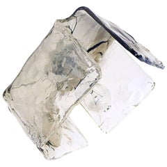 1 (of 8) Austria Kalmar Flush Mount & Wall Sconce Amber Murano Glass, 1960s