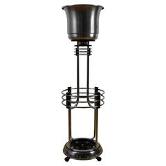 1930s Chrome and Bakelite Plant Stand or Champagne Bucket Stand