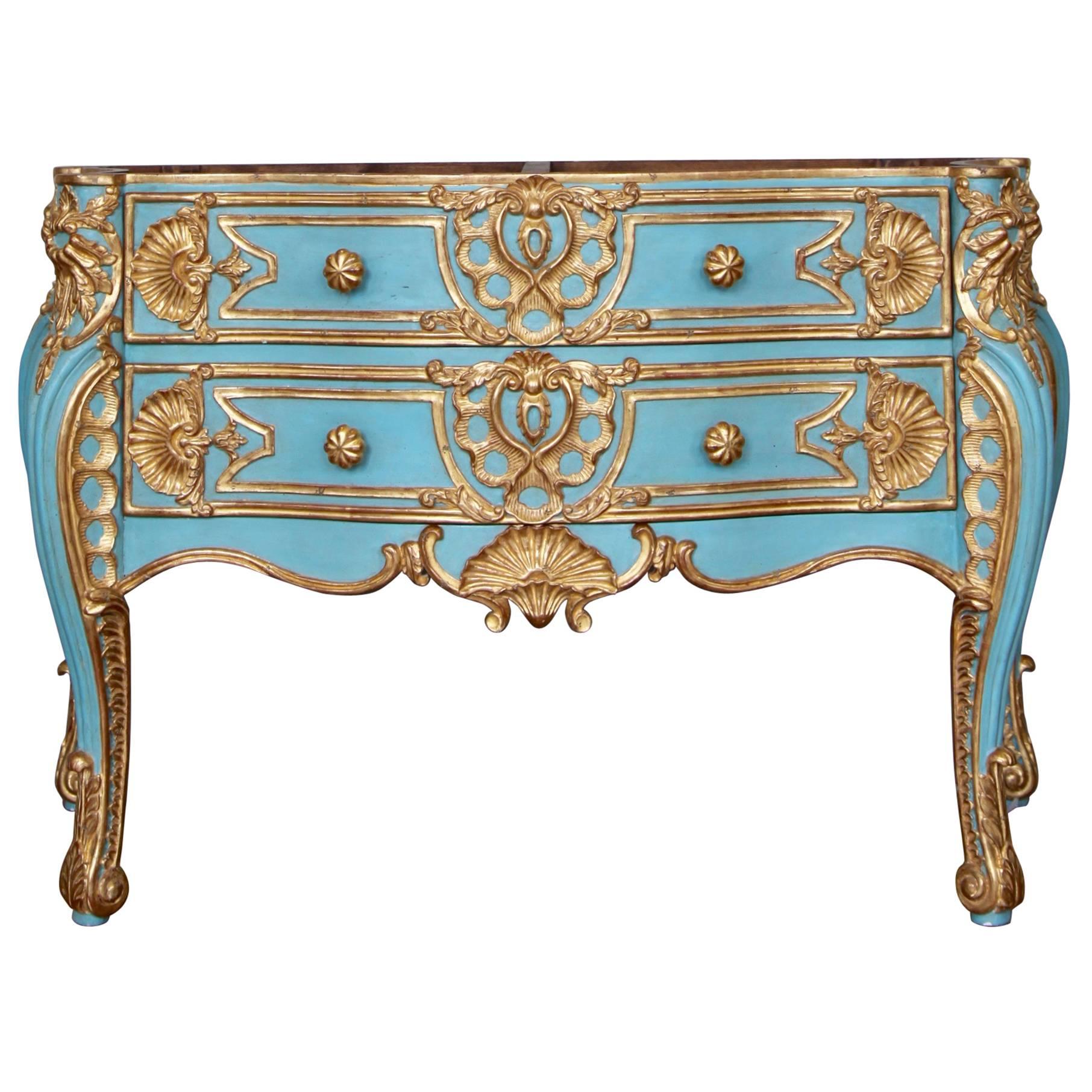 Italian Baroque Style Giltwood Commode Reproduced by La Maison, London