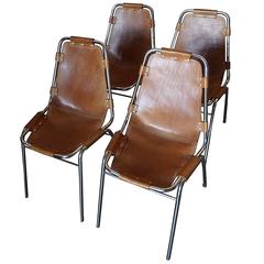 Set of Four Chairs by Charlotte Perriand for Les Arcs, 1960s