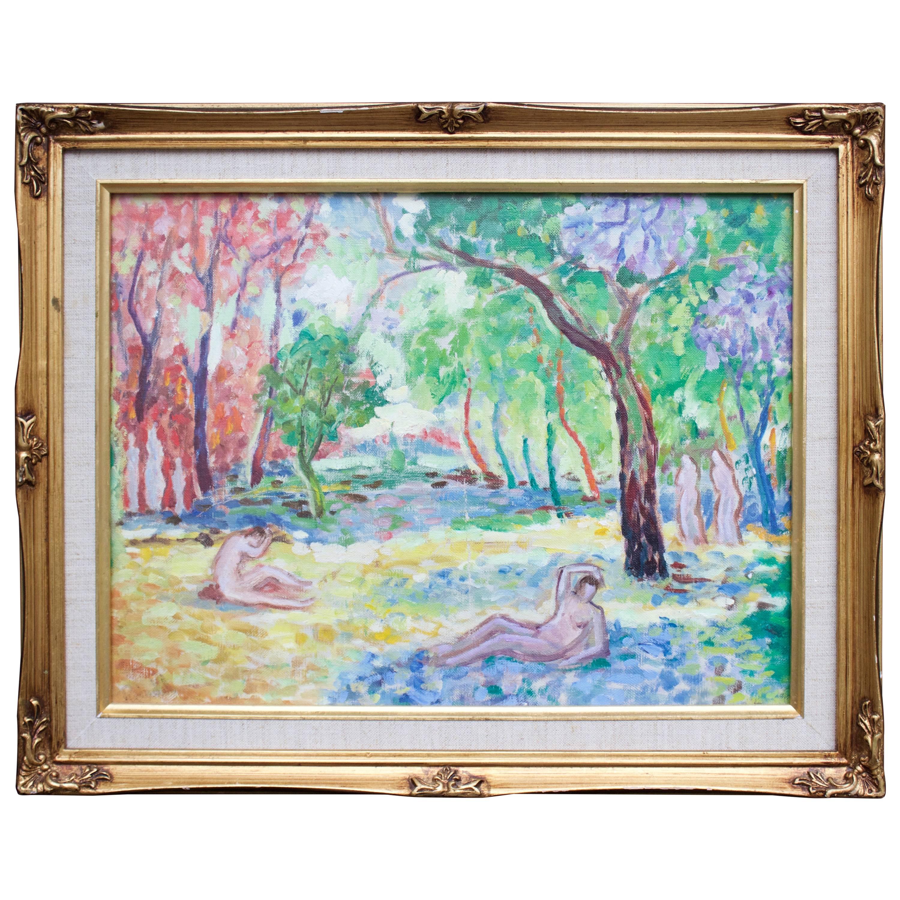 Unusual Impressionist Study by Edna Reindel For Sale