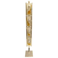 Mazzega Floor Lamp in Glass and Chrome 12