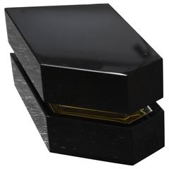 Polished Bronze and Black Obsidian "Silent A" Jewelry Box by Gloria Cortina