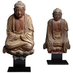Ancient Chinese Ming Dynasty Seated Buddha Statues, 1275 AD