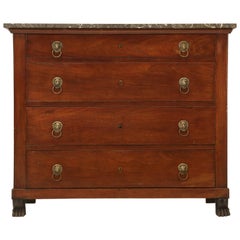 Antique French Commode with Paw Feet, circa Early 1800s