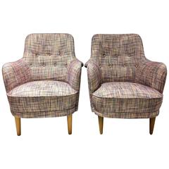 Scandinavian Modern Samsas Easy Chairs by Carl Malmsten 1