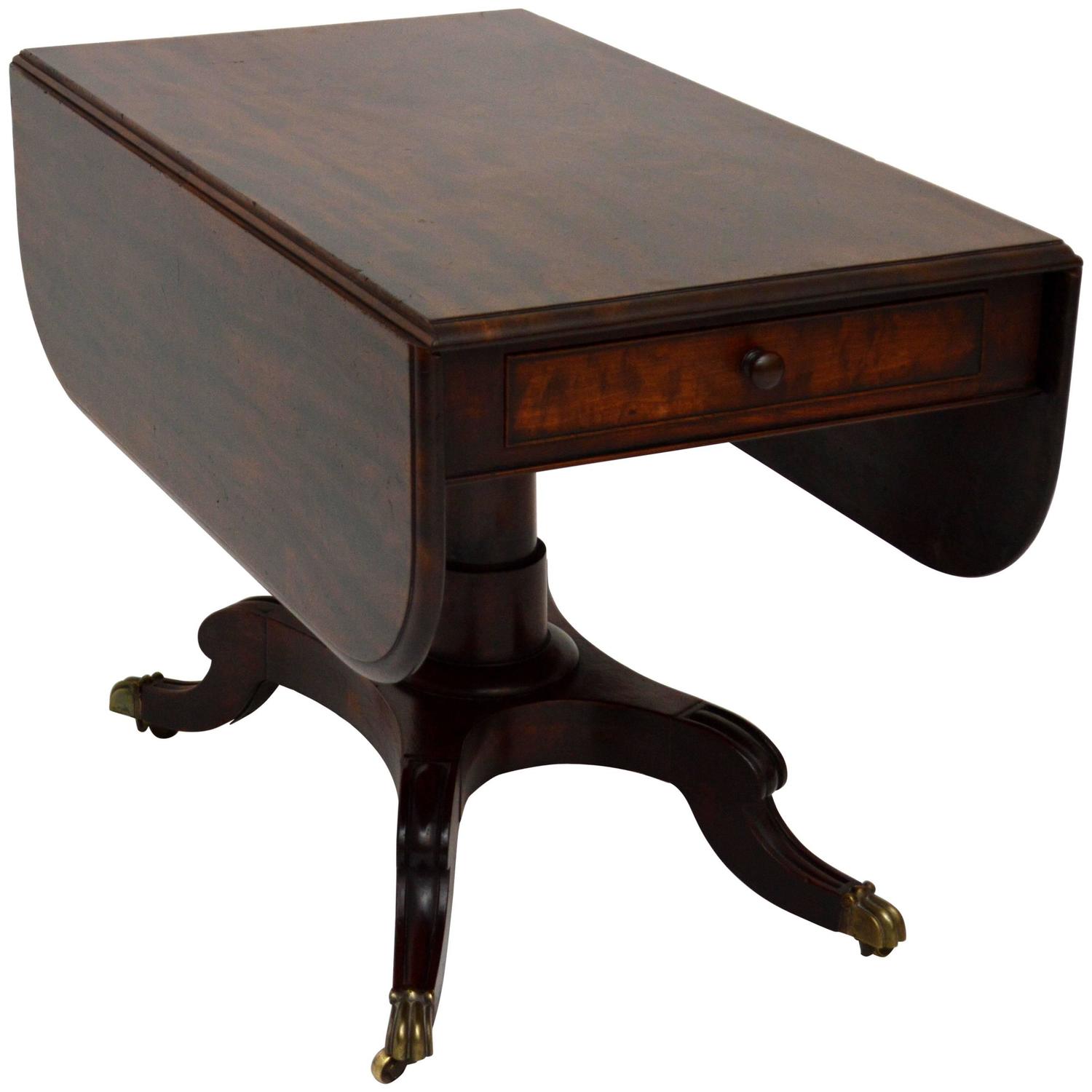 Antique Regency Cuban Mahogany Pembroke Table For Sale at 1stdibs