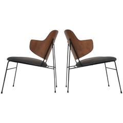 Pair of Ib Kofod-Larsen Penguin Chairs Christensen & Larsen, 1950s, Denmark