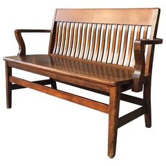 1940s Maple Court House Bench