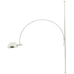 Silver Ceiling to Floor Lamp with Adjustable Arc by Florian Schulz, 1970s