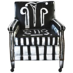 Hand-Painted Club Chair