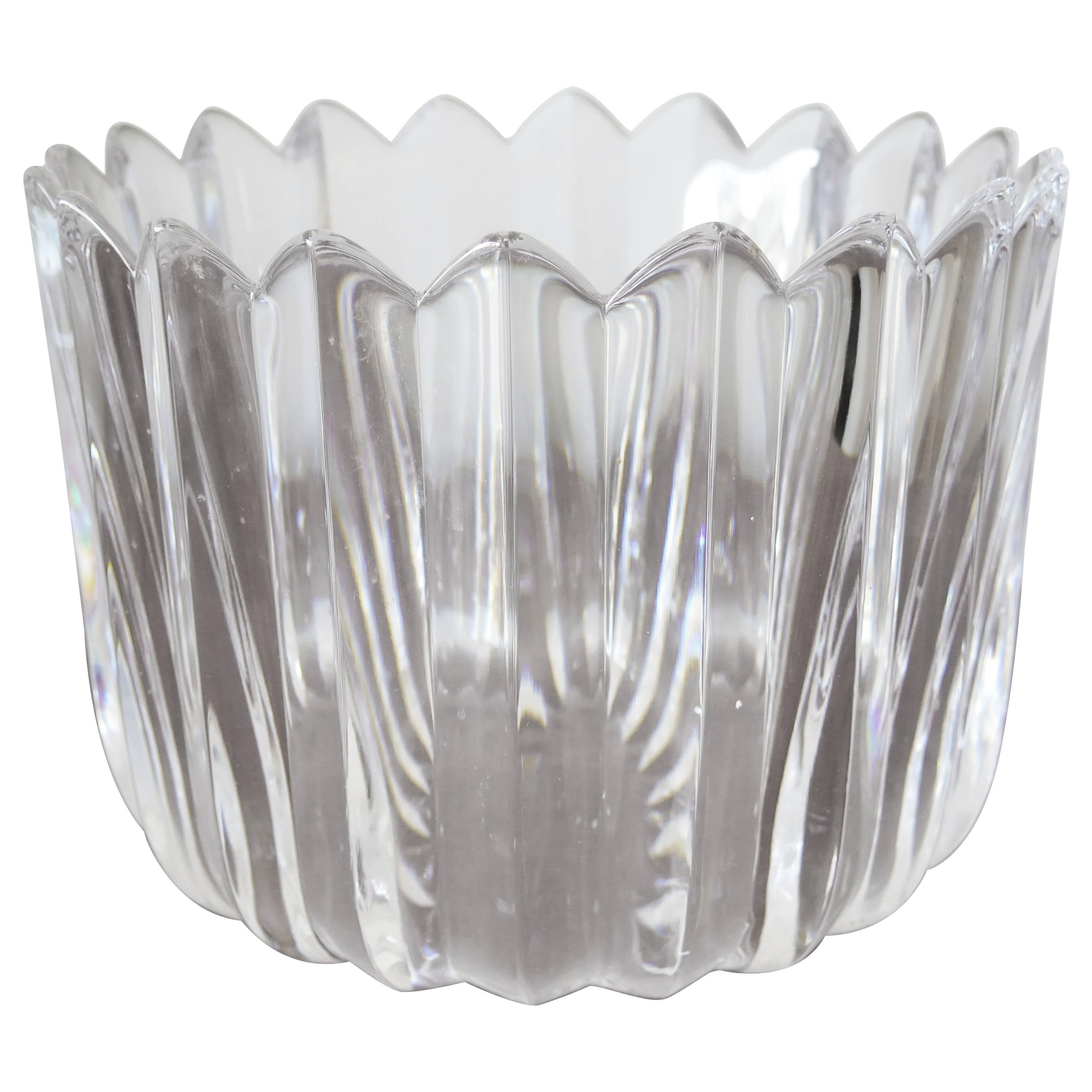 Orrefors "Crown" Heavy Crystal Bowl For Sale