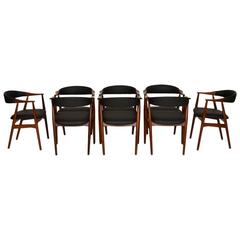 Set of Eight Danish Afromosia Dining Chairs by Farstrup, Vintage 1960s