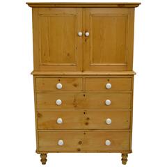 Pine Cupboard on Chest