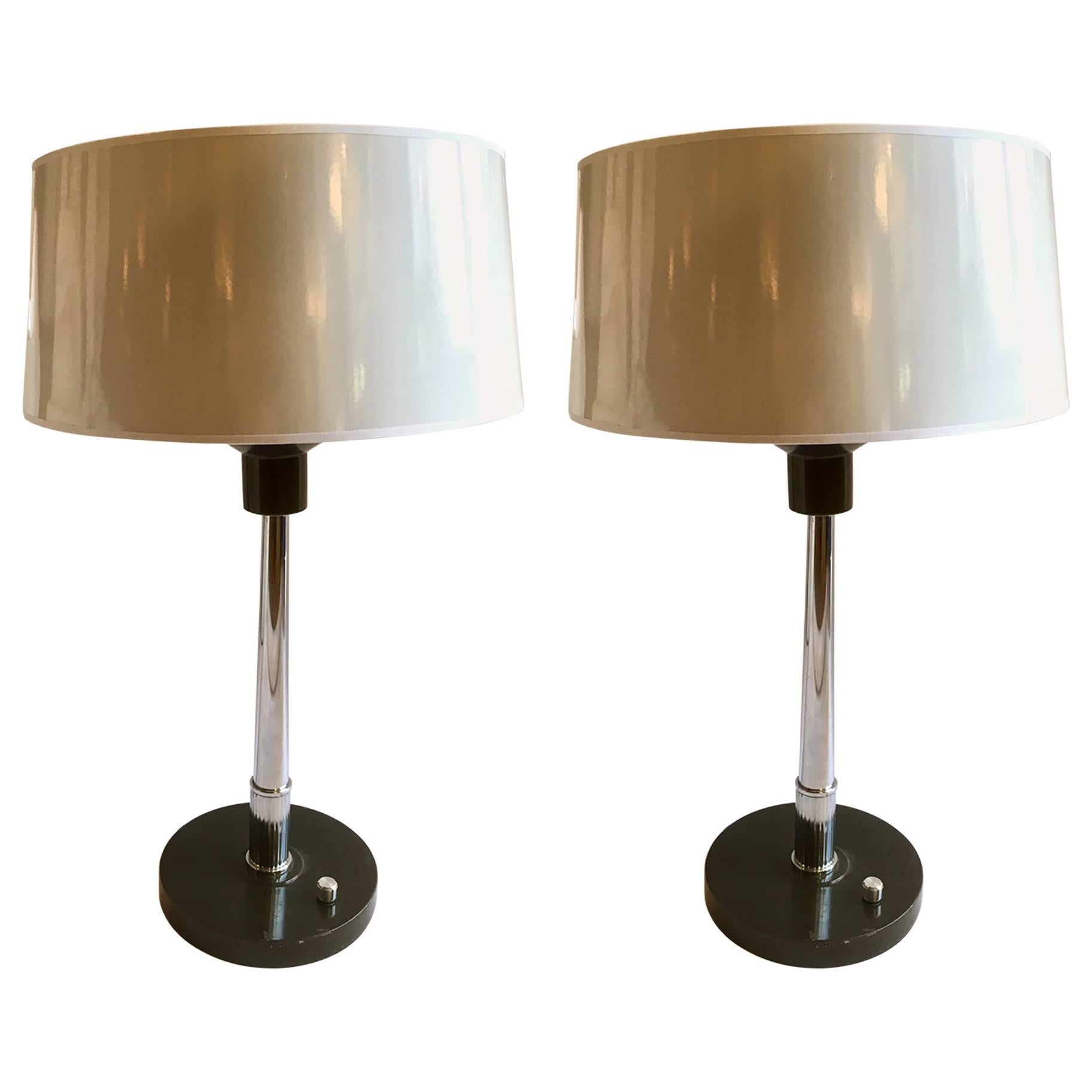 Pair 20th Century Mid Century Desk Table Lamps