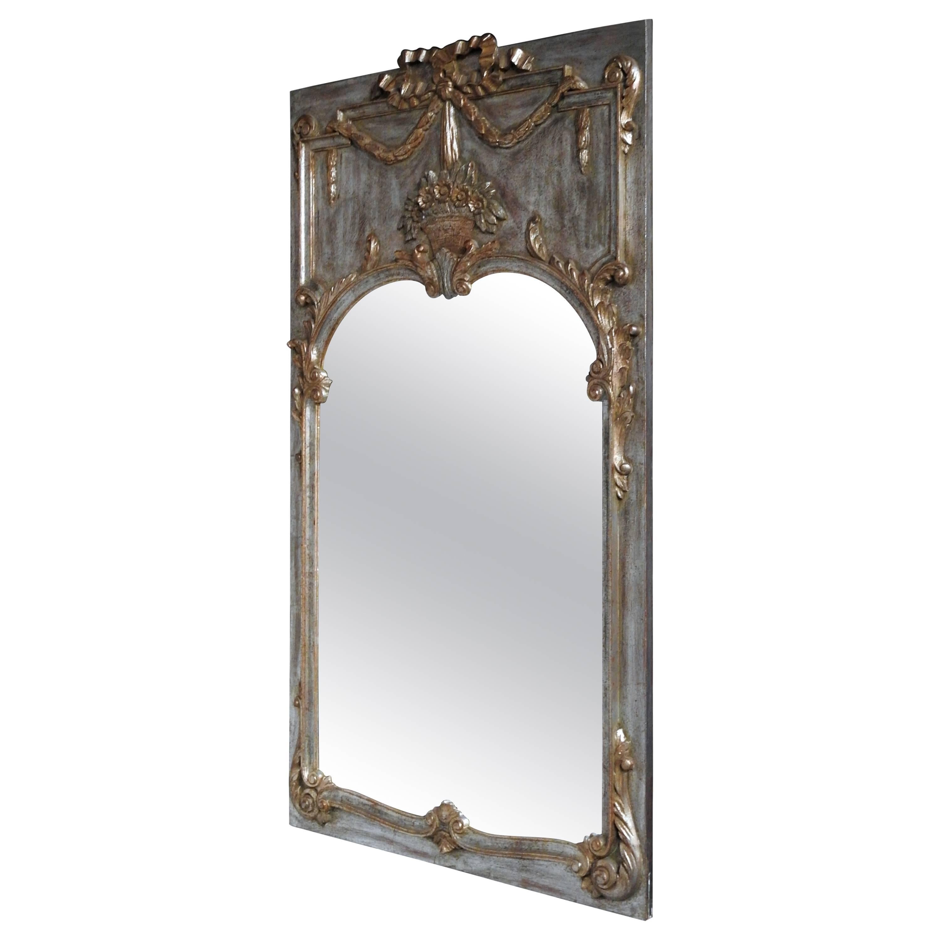 Italian Louis XV Style Trumeau Mirror For Sale