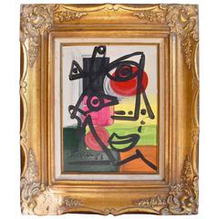 Peter Robert Keil Oil Painting on Board in Giltwood Frame