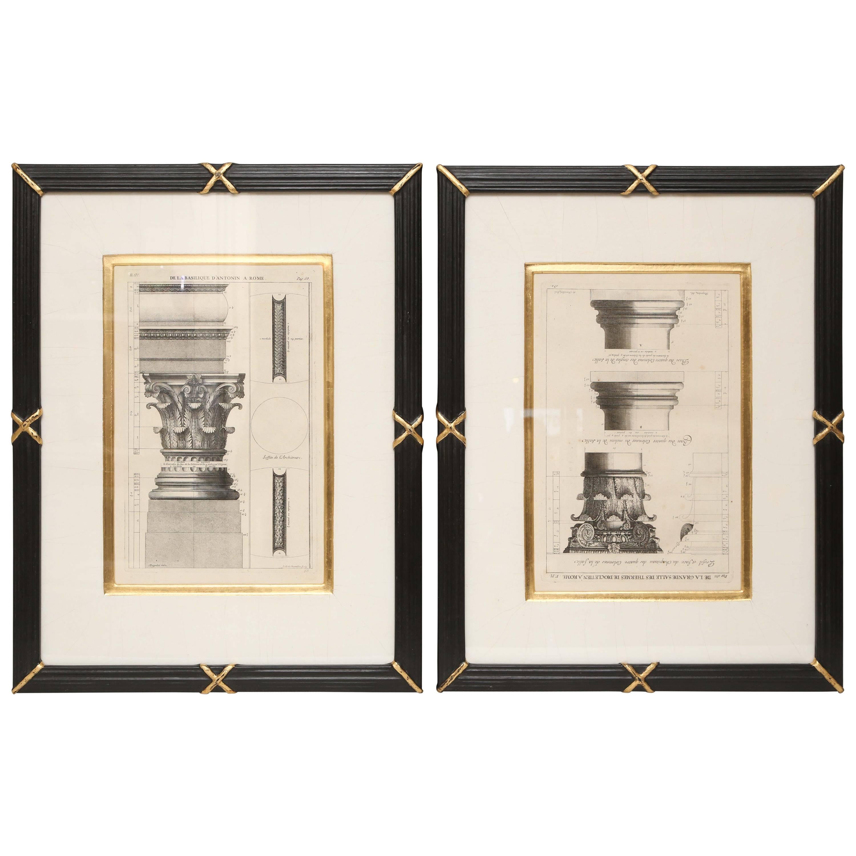 Pair of Antique Architectural Prints, Antoine Babuty Desgodetz, circa 1682