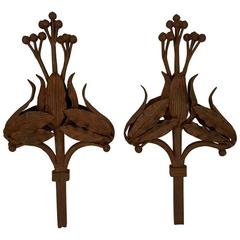 Pair of Iron Post Finials