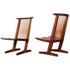 Pair of Conoid Lounge Chairs by George Nakashima 5