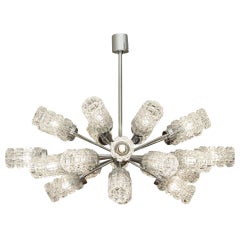 Twenty-Four-Arm Chrome Essig Sputnik Chandelier