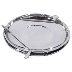 American Sterling Silver Sports Novelty Ashtray with Golf Club 1