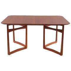Teak and Brass Dining Table by Hvidt and Nielsen