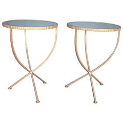 Pair of Gold Leafed Side Tables