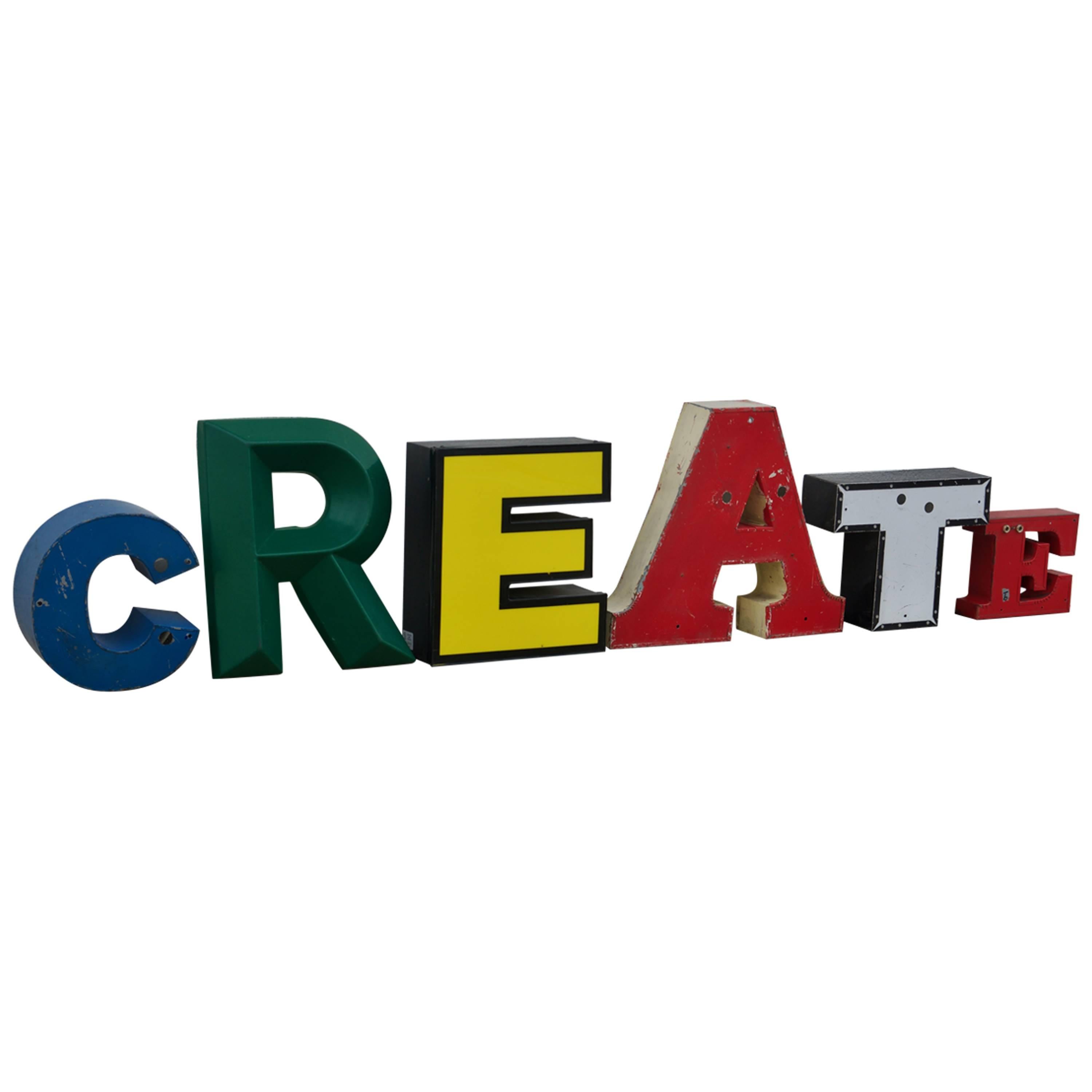 "CREATE" Collection of Vintage Letters