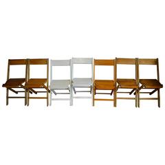 Folding Wooden Chairs for Holiday Gatherings in Set of Seven