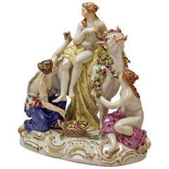 Meissen Stunning Figurine Group the Rape of Europe by Kaendler, circa 1860