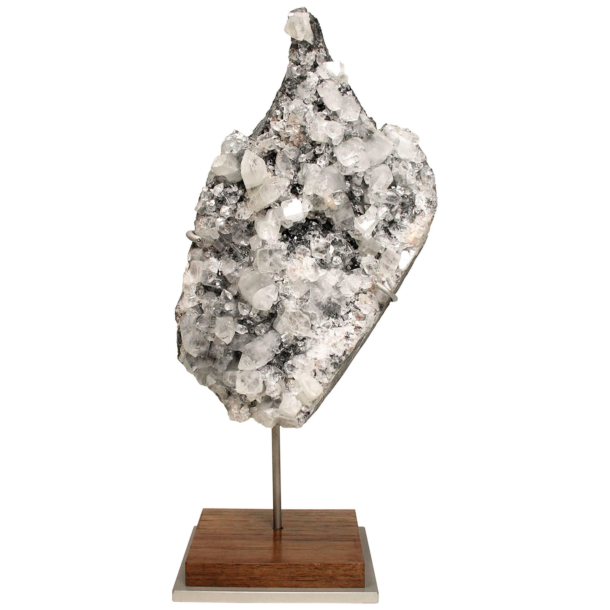 Mineral Specimen Sculpture Apophyllite Grown on a Crystal Base