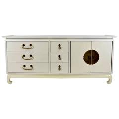 Console by Kent Coffey in White Lacquer