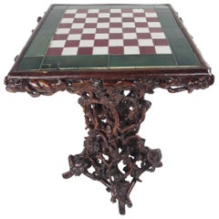 Vintage American Adirondack Style Rustic Game Table