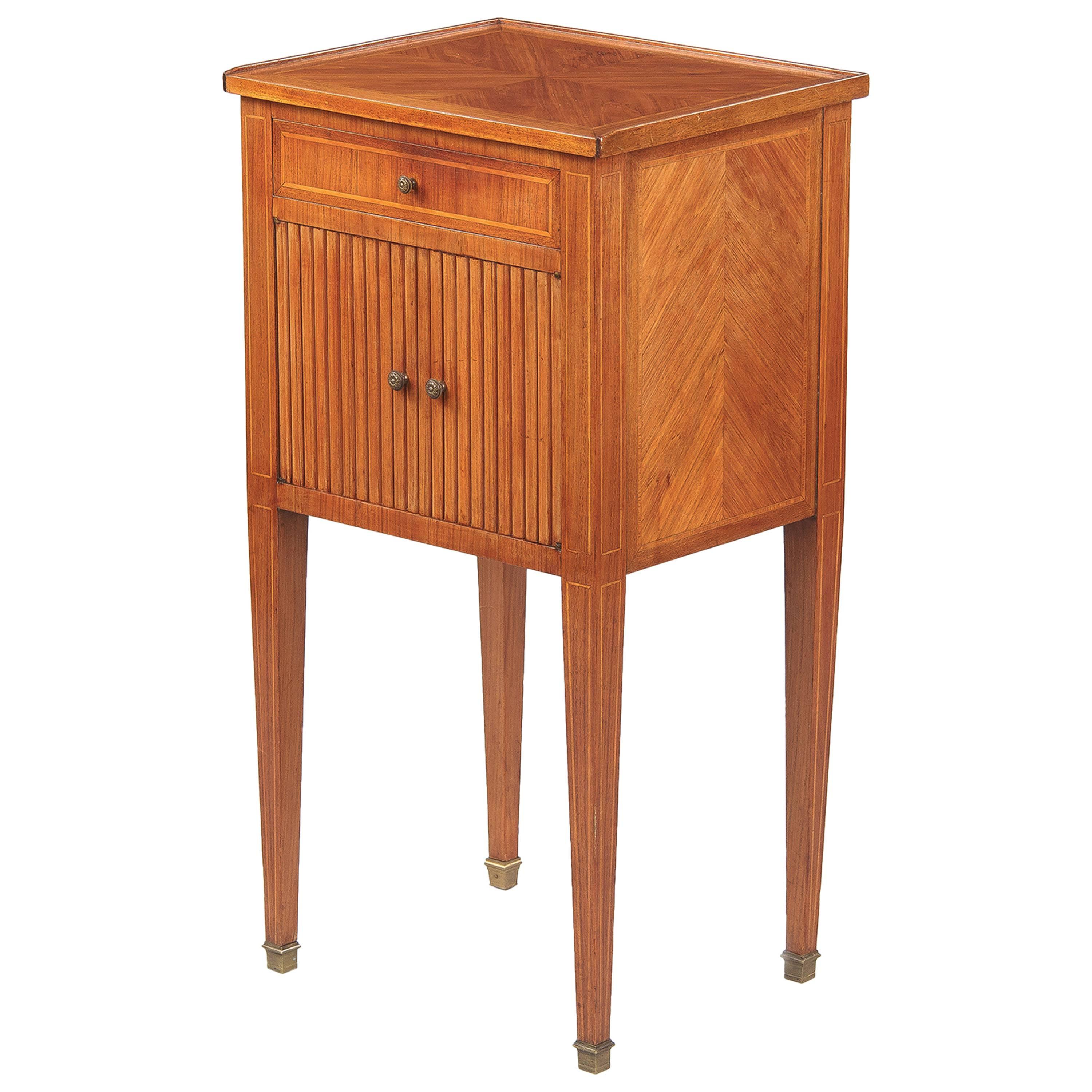 French Louis XVI Style Mahogany Nightstand or Side Table, Early 1900s