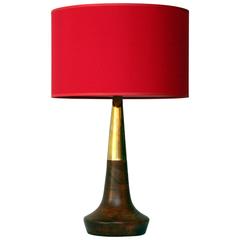 Gerald Thurston Walnut Brass Lamp