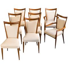 Set of Eight Chairs by Melchiorre Bega 