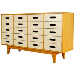 Vintage 1950s Esavian (ESA) Chest of Drawers / Haberdashery in Solid Beech
