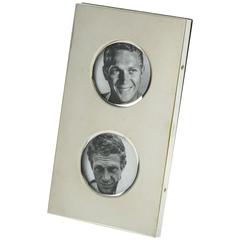 Christian Dior Paris Modernist Silver Plate Picture Photo Frame, circa 1970s 11
