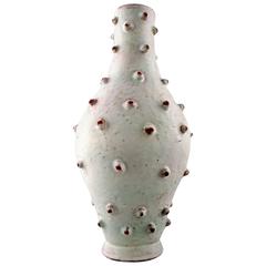 Large Pottery Vase in Budded Style, Unknown Ceramist, 20th Century