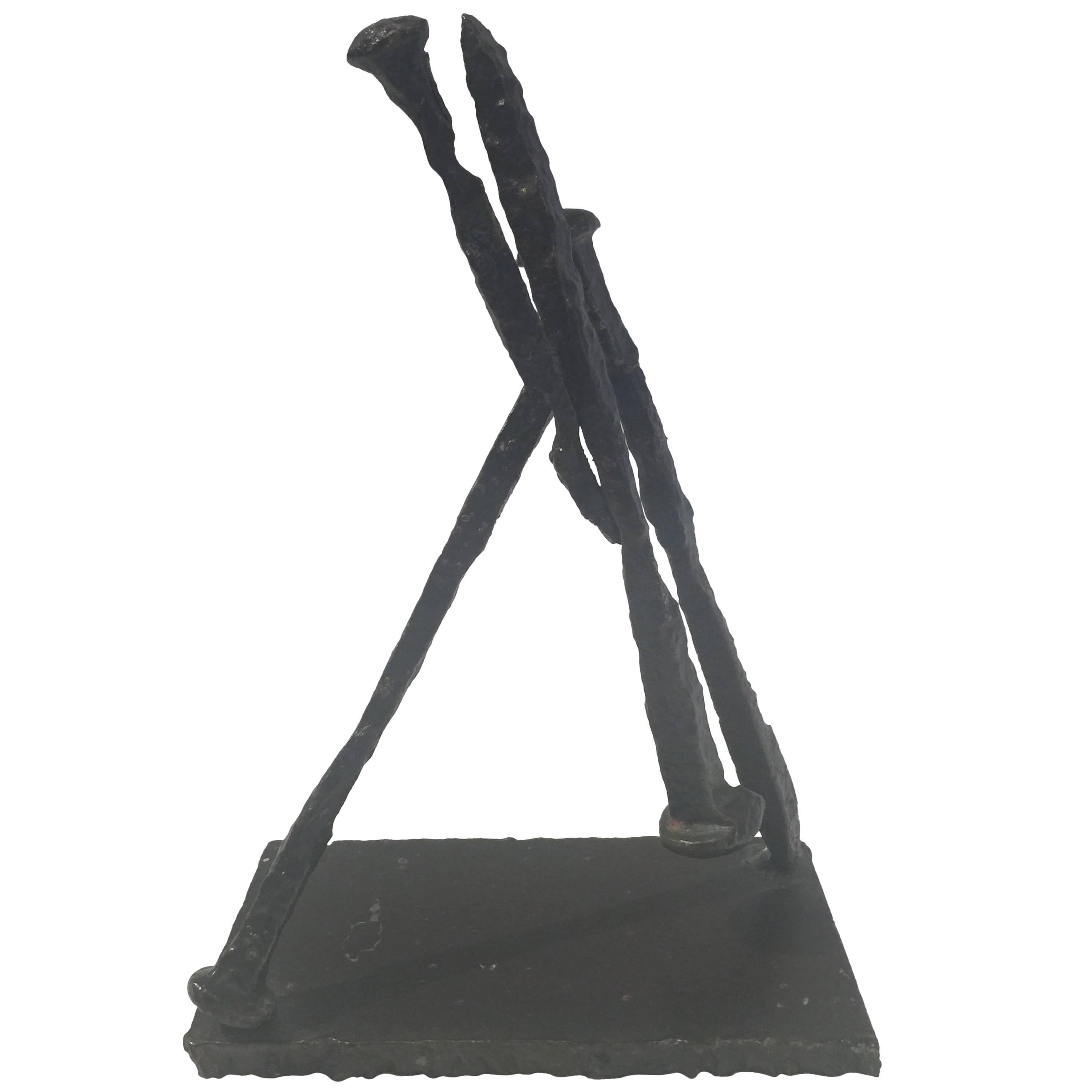 1950s Brutalist Bronze Tabletop Sculpture by Costikyan 'Signed' For Sale