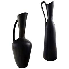 Gunnar Nylund, Rörstrand Two Vases/Pitchers in Art Pottery, Sweden