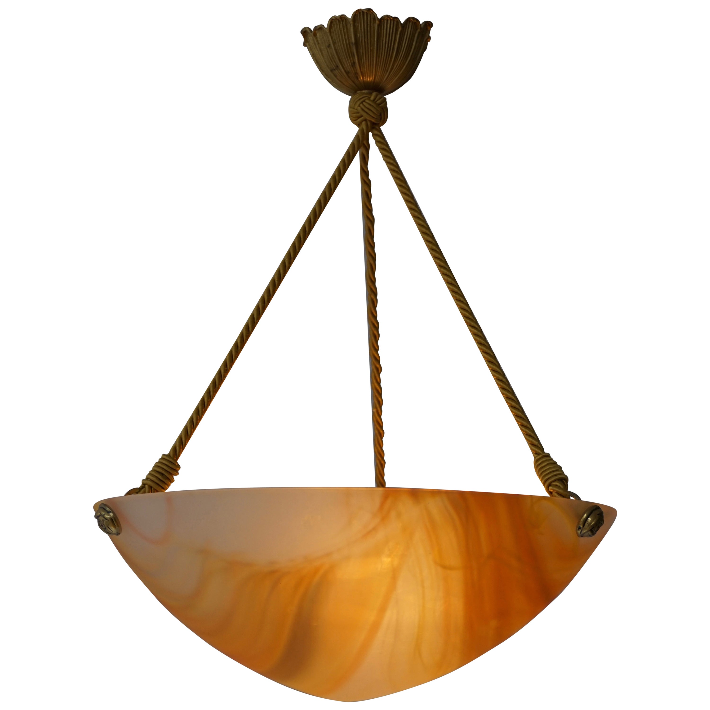 Midcentury French Capiz Light Fixture For Sale at 1stDibs