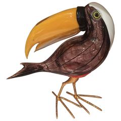 Licio Zanetti Murano Toucan Sculpture