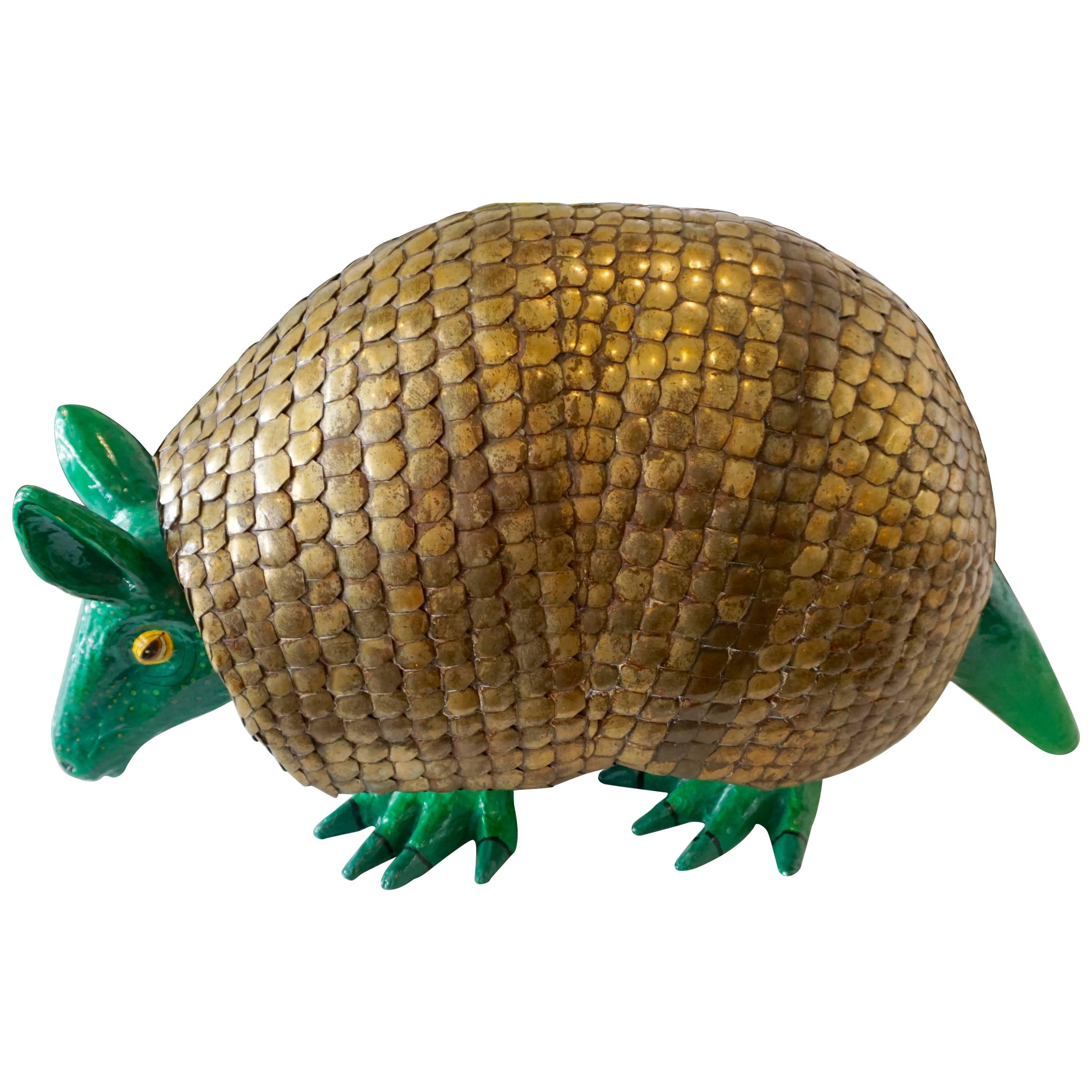 Sergio Bustamante Armadillo Sculpture