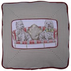 Dog or Pet Pillow in Novelty fabric, Unusual Pillow