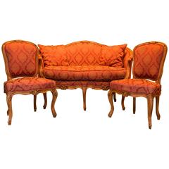 French Late 19th Century Seating in Louis XV Style, circa 1880