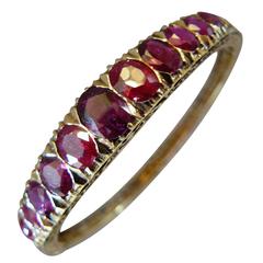 19th Century Napoleon III Ruby Bangle Bracelet